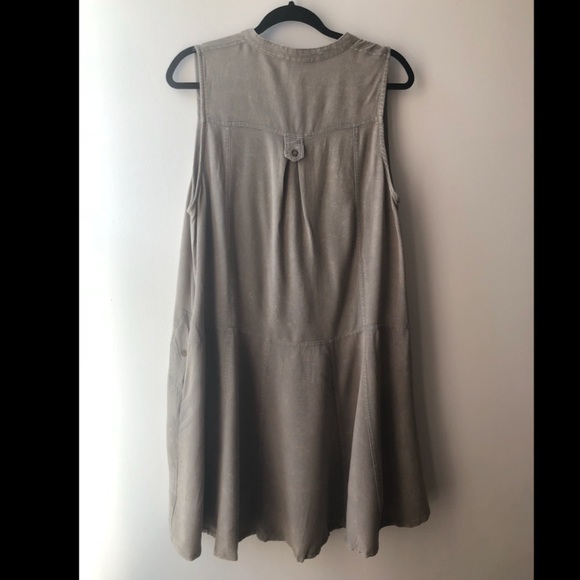 *NWT* She & Sky Green Cotton Shift Dress w Pockets - Picture 3 of 3